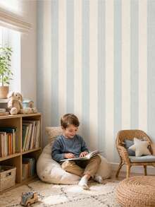 1 tờ giấy dán tường sọc dọc màu xanh lá cây, xanh lam, kaki, keo dán bóc ra và dán lại, tự làm, có thể tháo rời và chống thấm nước, thích hợp cho phòng trẻ em, phòng ngủ, trang trí phòng vui chơi, ốp tường, nâng cấp đồ nội thất, 15,75X78,74/118,11/196,85 inch - Nhiều màu - Xem 11