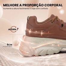 Women's Platform Sneakers Buffalo Chunky Style For Street And Casual Looks Elegant Casual Lace-Up Party Office - 駝色 - 查看 6