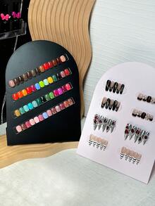 1 pieza Estante magnético arqueado para exhibición de salón de uñas, Tablero de almacenamiento de esmalte de uñas de arte de hierro - Multicolor - Ver 5