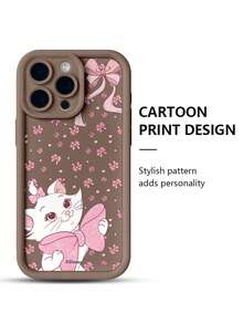 Funda para teléfono Disney Cute Marie, para iPhone 17 Pro Max, 17 Pro, 16, 15, 14 Plus, 13, 12, 11 Pro Max, XS Max, XR. Diseño minimalista y moderno con estampado de dibujos animados. - Caqui - Ver 1