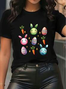 Women T-Shirts - Black - View 1