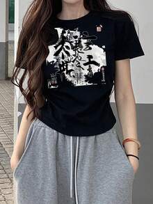 Women T-Shirts - Black - View 3