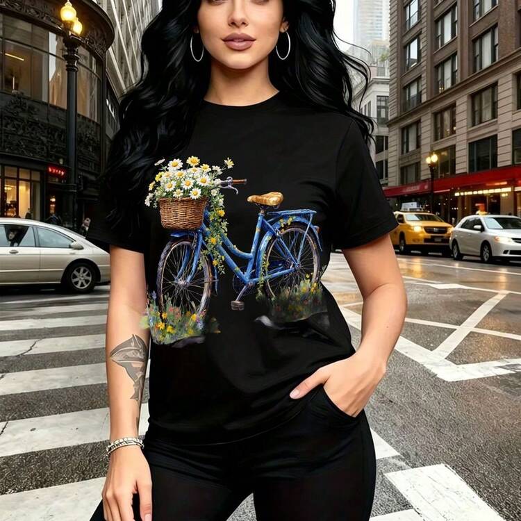 Women T-Shirts - màu đen - Xem 8