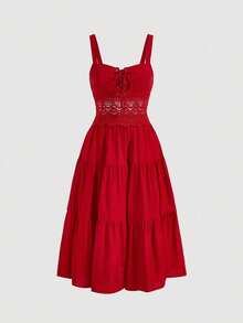 MOD Solid Color Strappy Dress With Drawstring Hem And Ruching - Grey - View 1