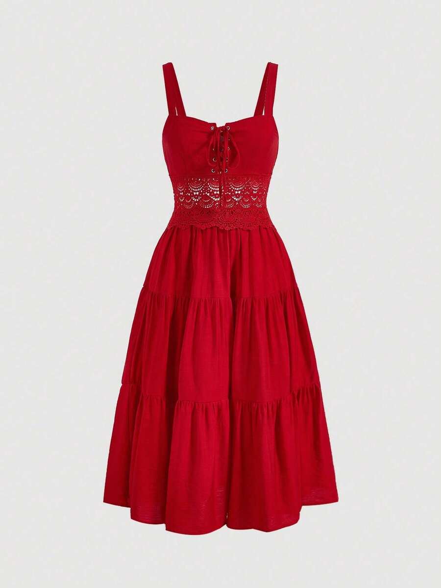 MOD Solid Color Strappy Dress With Drawstring Hem And Ruching - Grey - View 1