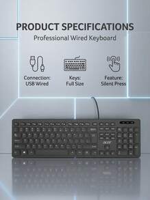 Acer USB有線鍵盤OAK920 ｜輕音降噪 + 人體工學舒適鍵程｜字符雷射蝕刻抗油污｜19組多媒體快捷鍵 - 查看 15