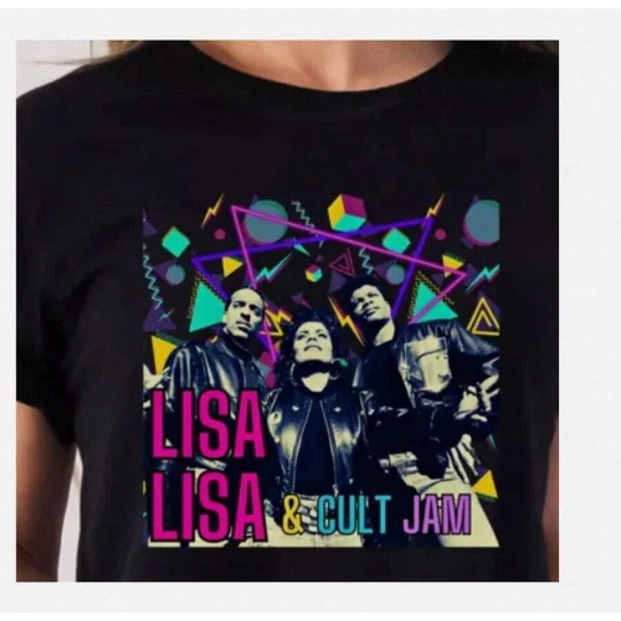 T-shirt unisexe LISA LISA et Cult Jam, style vintage années 80, nouveauté, vêtements streetwear de marque, t-shirts homme et femme. - Noir - Voir 1