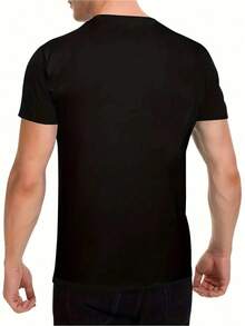New Stylish Casual 100% Cotton Printed And Versatile Short-Sleeved T-Shirt - Funny T-Shirt For Lovers Of - I Don't Fart, I Whisper In My Pants - Machine Washable, Black, With Cartoon Print - Unisex - 黑色 - 查看 3