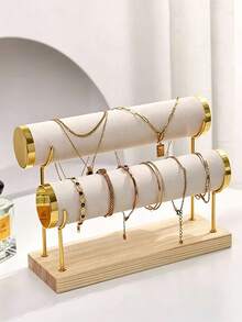 Luxury Retro All-In-One Jewelry Store Display Shelf - Wooden Jewelry Stand (Suitable For Bracelets And Watches) - For Retail Display, Trade Shows, And Personal Collection Storage, Bedroom Vanity Tabletop Decor - Multicolor - View 16