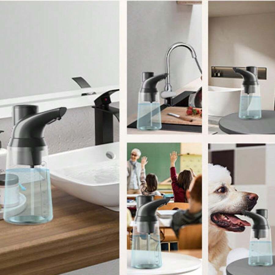 HEEYCEM 1 pieza Dispensador de jabón automático con sensor mini, dispensador de jabón sin contacto, adecuado para dispensador de jabón y detergente en hotel, cocina y baño - multicolor - Ver 1