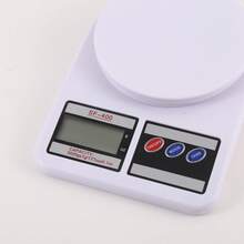 5kg Báscula de cocina con función de peso, conversión de unidades, apagado automático, para hornear en casa, baterías no incluidas - Blanco - Ver 6