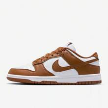 Nike 女士 DUNK 复古运动鞋，休闲鞋 - 白棕色 - 查看 5