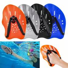 1 Pair Swimming Training Hand Paddles, Freestyle Backstroke Adjustable Strap Hand And Foot Paddles - Multicolor - View 1