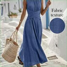 Women Midi Dresses - Blue - View 1