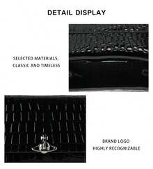 Vivienne Westwood Crocodile Pattern Embroidery Ladies Shoulder Bag 4603000WW L0098 - 黑色4603000WW L0098 - 查看 9