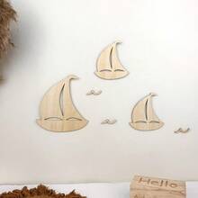 6pcs Cross-Border Wooden Goose Wall Decor, Nordic Style Flying Bird Wall Decoration, Home Children's Room Wooden Wall Sticker Decor - A - View 11