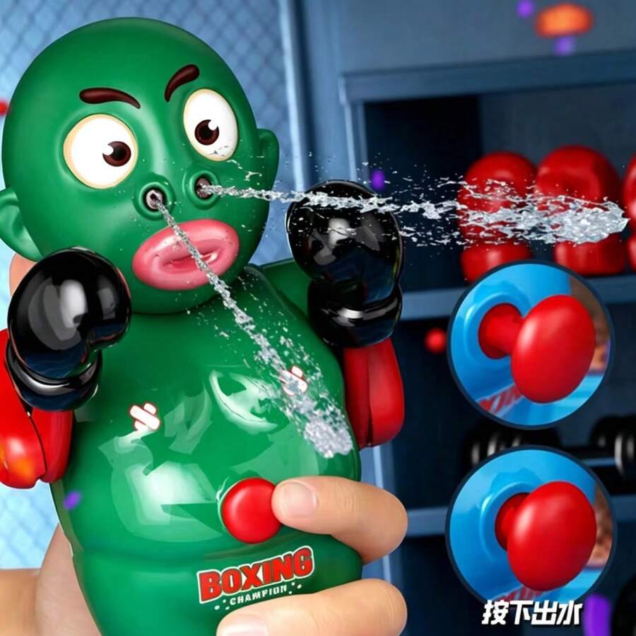 Juguete de pistola de agua con nariz grande y divertida de boxeo, muñeca negra para batalla de agua en el baño, adecuado para entretenimiento de juegos de agua en la playa de verano, regalo pequeño y lindo altamente atractivo, regalo perfecto para vacaciones y cumpleaños, artículo de alivio del estrés altamente atractivo adecuado para adultos y adolescentes - Multicolor - Ver 1