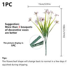 16 Bundles Outdoor Decorative Artificial Flowers, UV-Resistant Silk-Like Faux Daisy Plastic Fake Flowers Greenery, Suitable For Indoor And Outdoor Patio, Home, Door, Window Box Decoration, Multi-Color Summer Decorative Bouquet, 4 Colors Mixed - Multicolor - View 2