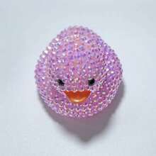 Kit de material DIY de pato con strass de colores, pequeño adorno antiestrés, decoración de baño, juguete de playa, accesorio de piscina, regalo lindo para la mejor amiga - Multicolor - Ver 6