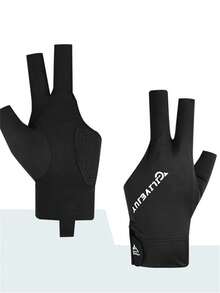 1Pc Open Finger Billiard Gloves Breathable Adjustable Non-Slip Snooker Pool Training Glove - Multicolor - View 5