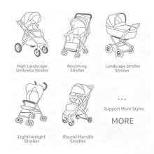 1pc Full Coverage Baby Stroller Mosquito Net, No Installation Required, Anti-Mosquito Cover With Dense Mesh For Baby Stroller - Multicolor - View 9