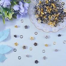 SinHo 5mm Hole Diameter Metal Flower Eyelet Rivet Studs Wholesale Flower Metal Buckle Rivet Decorative Accessories Suitable For Leather Handmade Photo Album Belt Bag Fabric Clothing Shoes Bookmark DIY Crafting - Multicolor - View 3