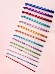 Colorful Aluminum Crochet Hook Set 2.0-10.0mm Lightweight Knitting Needles Smooth Ergonomic Crochet Tools Suitable For Crochet Dolls, Yarn, Hats And Blankets Essential For Beginners And Crochet Enthusiasts - Alumina Crochet Hook - View 3
