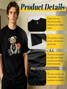 Camiseta divertida con estampado de gorra de graduación para papá graduado orgulloso, estilo cómodo A - Negro - Ver 4