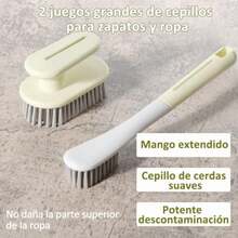 KIKIGOAL 2PCS Cepillo de Zapatos, Cepillos de Limpieza para el Hogar Cepillo para Ropa, Cepillos De Limpieza para Zapatos, Cepillo De Limpieza Multifunción para el Cuidado de Tus Sneakers y Ropa - Verde - Ver 7