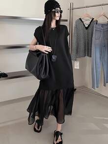 Women Long Dresses - 黑色 - 查看 2