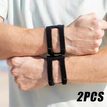 2 piezas Correas de soporte de muñeca ajustables, bandas de muñeca, férulas de soporte de muñeca, alta elasticidad, correas de compresión de muñeca, cómodas y transpirables, proporcionan soporte adicional para el túnel carpiano - Negro - Ver 8