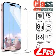 2 Peças Protetor de Tela de Vidro Temperado de Alta Definição para iPhone 11 12 13 14 15 16 17 Pro Max, Filme de Vidro Anti-Arranhão Sem Bolhas - Transparente - Visão 31