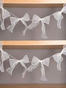12pcs Bow Shaped Ribbon Decorations For Birthday Party, Valentine's Day, Wedding, Party Backdrop DIY Christmas Decorations Home Christmas Gifts Christmas Decor - Multicolor - View 9