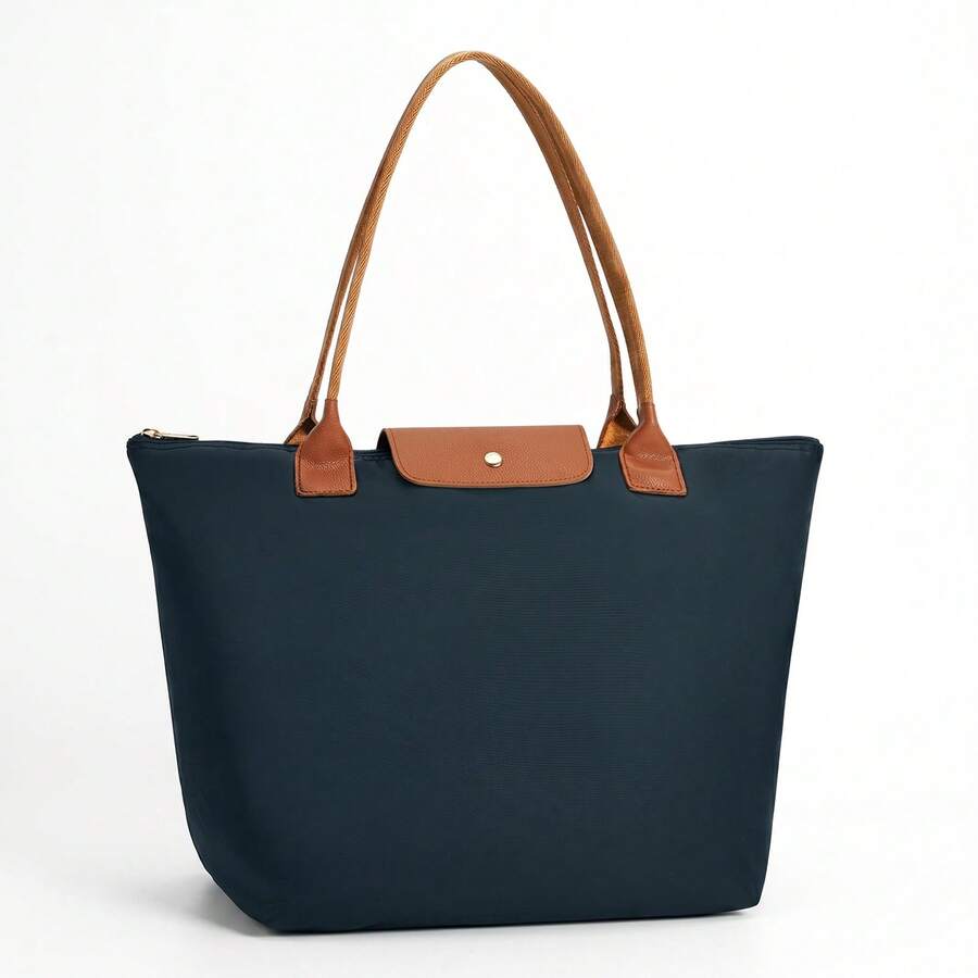 NEWHEY Bolso Tote Plegable de Tela Oxford, Bolso Dumpling de Gran Capacidad, Bolso de Hombro para Compras, Y2k - Multicolor - Ver 1