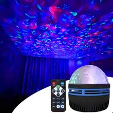 1個 LED氛圍投影燈 | 動態水波紋 | RGB 7色遙控調光 | 聲控燈光隨音樂同步 | USB供電 | 水波紋效果 | 房間裝飾燈 | 客廳 | 臥室 | 派對 | 理想的節日禮物 | 情人節 | 聖誕節 | 新年禮物 - 水波紋款+遙控 - 查看 9