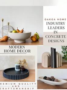 Black Resin Tray, Suitable For Coffee Table - Round Black Decorative Tray, Used For Tabletop Decor - Living Room Decor - Coffee Table Centerpiece - Multicolor - View 7