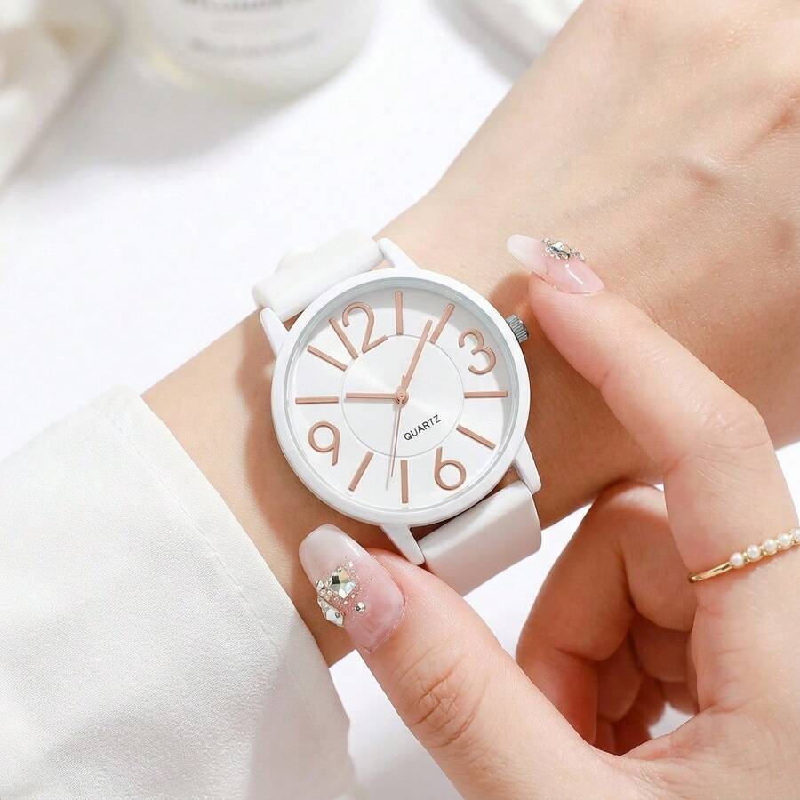 BERGCOZ Women's Round Quartz Watch, Minimalist Elegant Design, Suitable As Gift For Girlfriend, Friend, Mother, Best Holiday Present - V367 - View 1