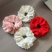 1/5碼 9公分寬花卉鏤空棉質蕾絲飾邊，扇形刺繡蕾絲布料，適用於縫製衣物、DIY手工、洋裝製作、服飾配件，適合縫紉初學者 - 多色D - 查看 2