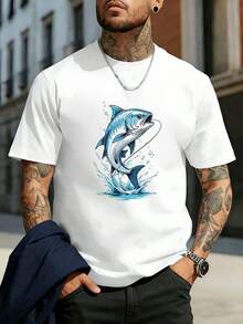 Men T-Shirts - 白色 - 查看 2