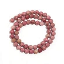 1 String Natural Red Jasper Round Beads 4/6/8/10mm, Fashion Handmade DIY Jewelry Making Spacer Beads For Bracelet Necklace Accessories - Rhodonite - View 9