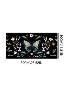 Grand tapis de souris de bureau, tapis de bureau mignon, tapis de protection pour bureau et jeux, tapis antidérapant exquis absorbant l'encre pour ordinateur portable, fournitures de bureau, d'école et de maison (floral & plantes) - Voir 12
