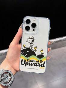 Miniso Funda de teléfono transparente de cobertura completa oficial de Snoopy compatible con iPhone 17 Pro Max, 17, 16 Pro Max, 15 Pro Max, 16 Pro Max, 14, 13, 12, 11, 14 Pro, 15 Plus, 12 Pro, 16 Plus, XS, 14 Pro Max, 13 Pro y otros modelos, con estampado de dibujos animados lindos - transparente - Ver 2