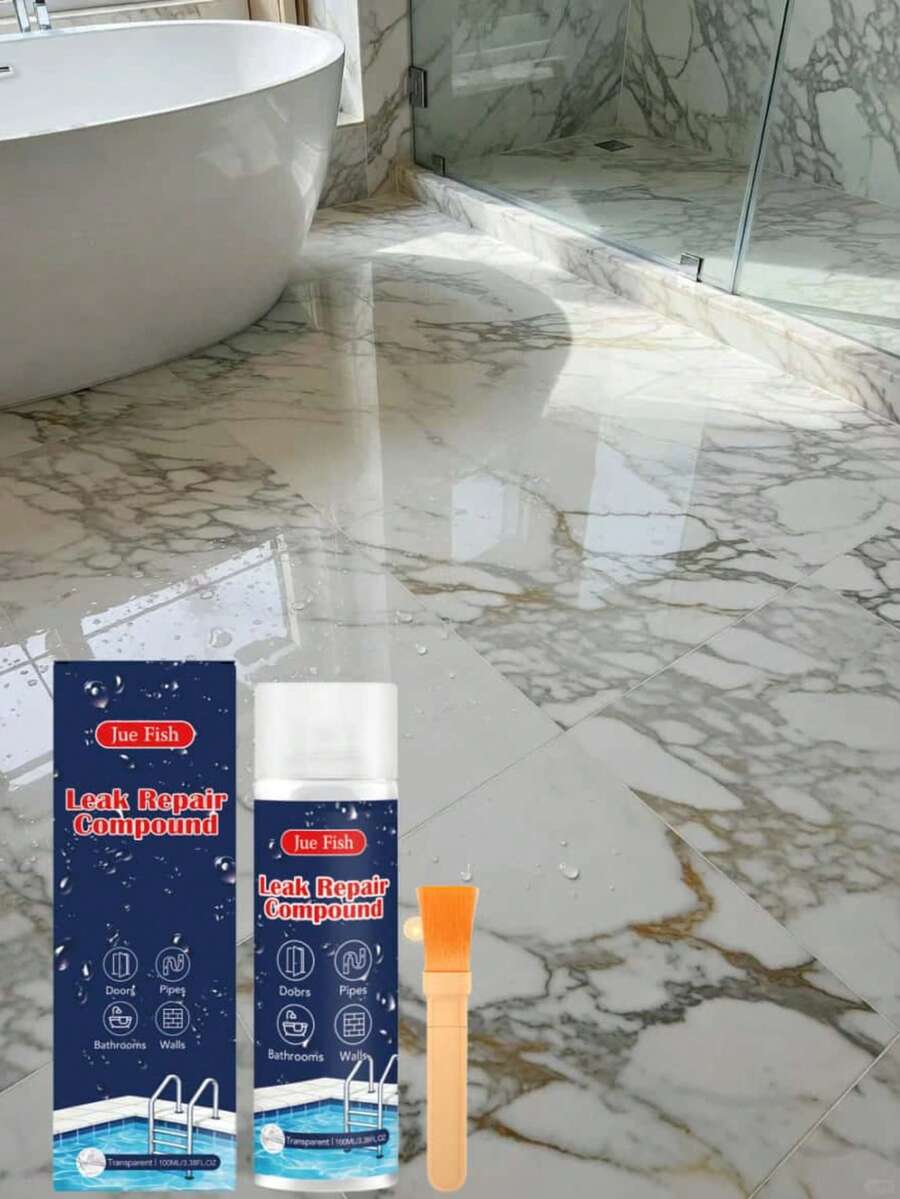 Jue Fish 100ml 透明漏水修補密封膠,防水密封膠,適用於管路、浴室與牆面 - 防漏水修補膠(透明色) - 查看 1