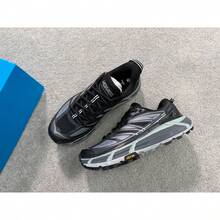 HOKA ONE ONE 男女款春夏 Mafate 2 戶外休閒鞋 MAFATE SPEED 2 緩震跑鞋 透氣輕量 - 黑色/城堡灰 - 查看 2