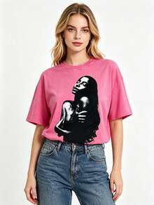 Sade - Love Story Vintage Album Cover Vintage T-Shirt Big Prints,Mens 4th Of July Shirt,Graphic Tees Woman,4th Of July Shirt,Streetwear Women - 紅色2 - 查看 1