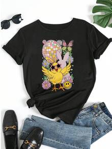 Women T-Shirts - Black - View 5