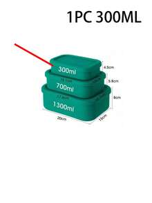 1 hộp đựng thực phẩm bằng silicon tái sử dụng, hộp cơm trưa bằng silicon, hộp cơm chống rò rỉ có nắp, hộp bento silicon màu hồng, vỏ silicon cứng, kín hơi tốt, dùng được trong lò vi sóng/máy rửa chén/tủ lạnh (dung tích 10oz, 23.6oz, 44oz), thích hợp cho nhà bếp, văn phòng và sử dụng ngoài trời. - Nhiều màu - Xem 18