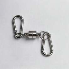 2pcs Heavy Duty Magnetic Metal Buckles With Rings, Carabiner, Strong Magnetic Double Buckle, 5.0 KG Pull Force, Powerful Fastening Connector, Suitable For Outdoor Tools, Camping Gear And Backpack Equipment Connection - Multicolor - View 9