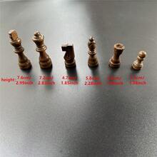 Easytoday 3英吋國際象棋棋子組 新高級實木棋子套裝 32件 桌上娛樂遊戲 - 紫紅色 - 查看 4