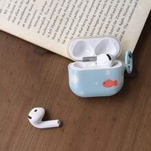 Fashion Creative Blue Background Bubble Goldfish + Hoop Pro 3/Pro 2/4/3/2 Case, Stylish Women/Men Minimalist Earphone Case, Gift For Birthday/Holiday - Light Blue - View 2